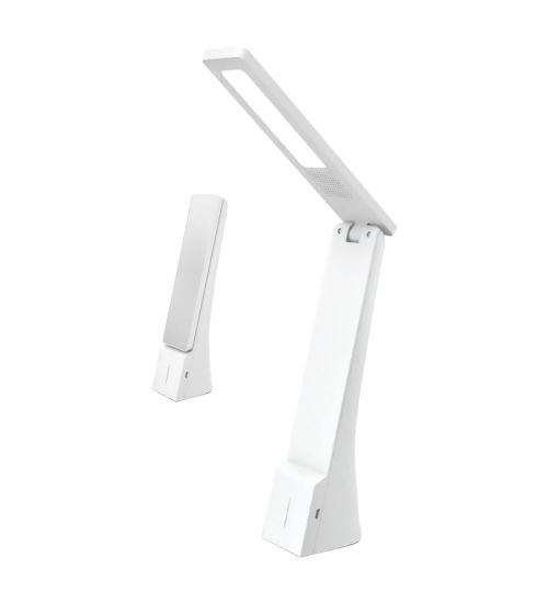LAMPADA DA TAVOLO RICARICABILE A LED 4 watt - colore bianco/argento