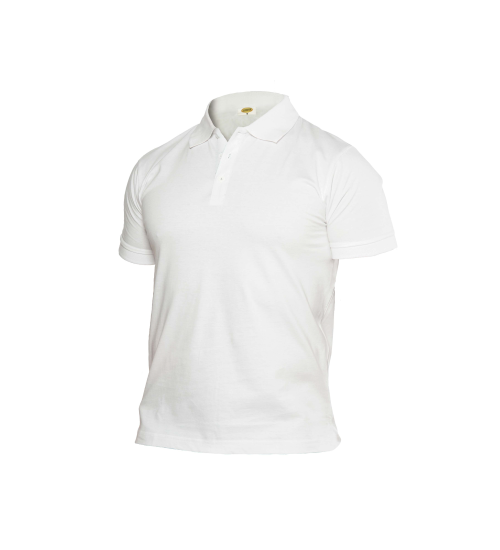 POLO JERSEY 100%COT.165 GR. BIANCO - L