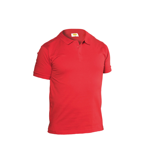 POLO JERSEY 100%COT.165 GR. ROSSO - XS