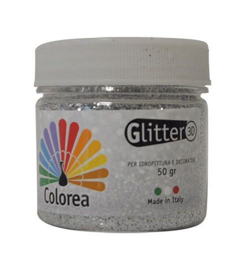 GLITTER IN POLVERE gr.50 - colore argento