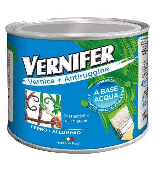 VERNICE ANTIRUGGINE BASE ACQUA 'VERNIFER' Ml. 500 - verde smeraldo (4605)